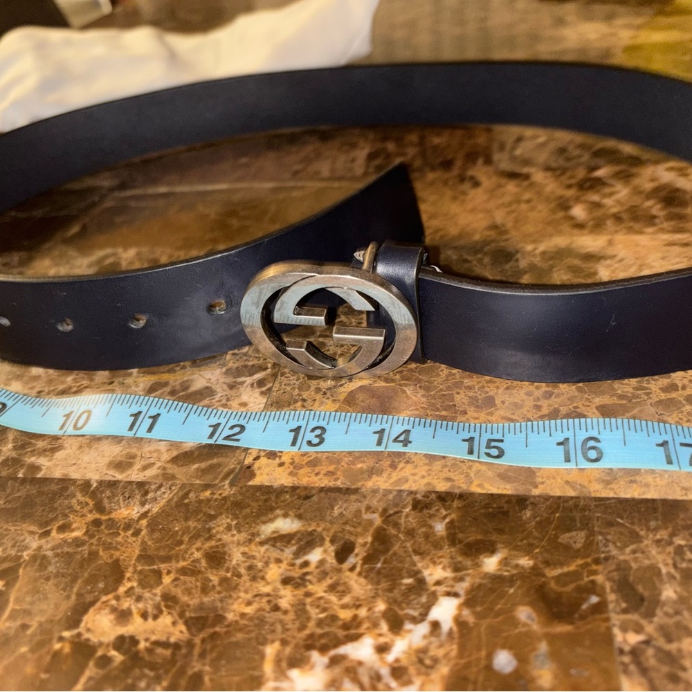 Men's Gucci Black Leather Belt
